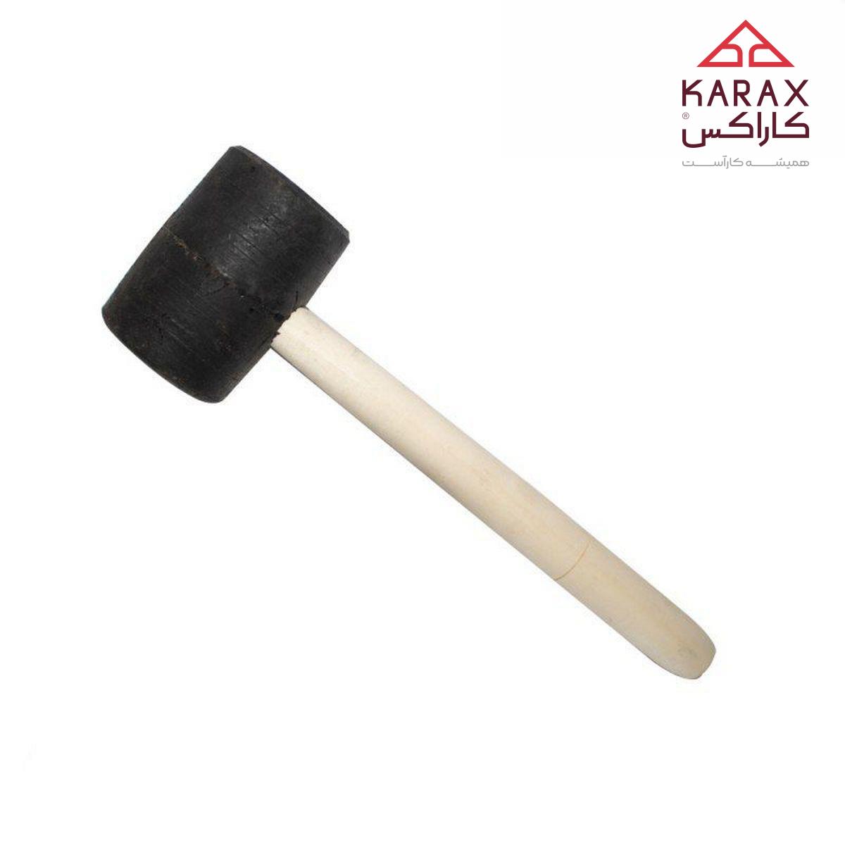 چکش لاستیکى دسته چوبى متوسط